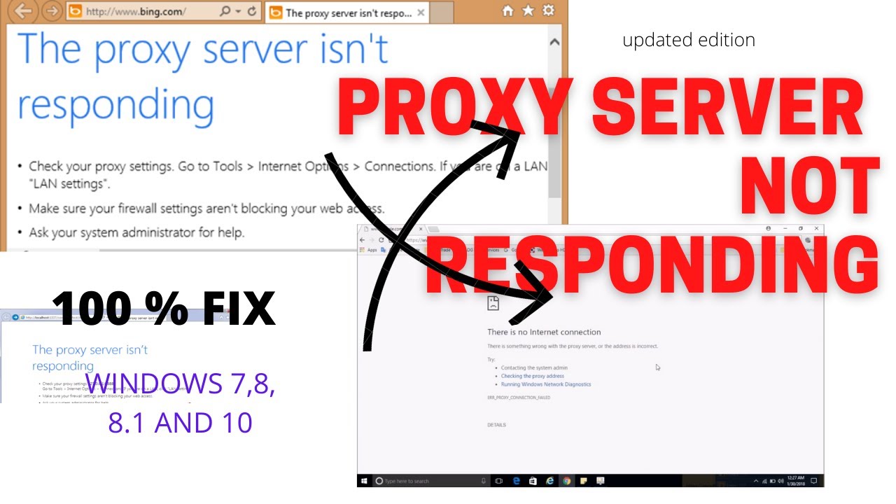 HOW TO || FIX PROXY SERVER ISN'T  RESPONDING ERROR || WINDOWS 7,8 and 10 IN 2021