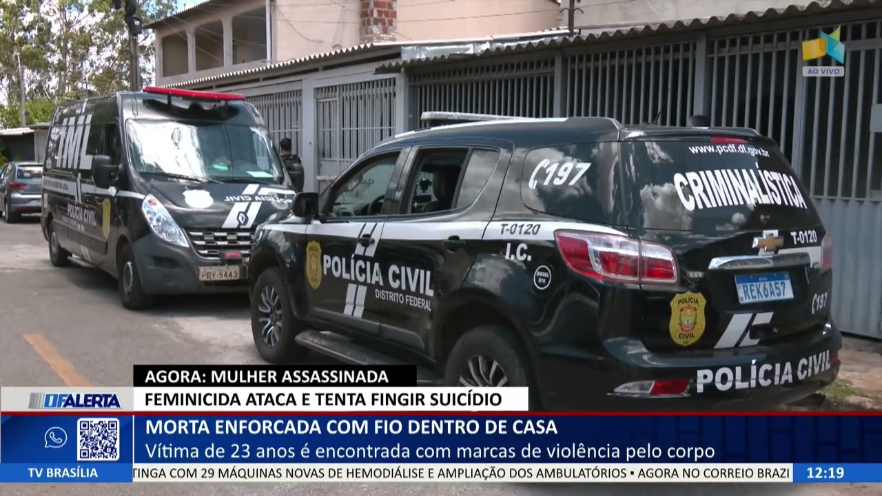 DF ALERTA - Esposa é morta enforcada com fio dentro de casa