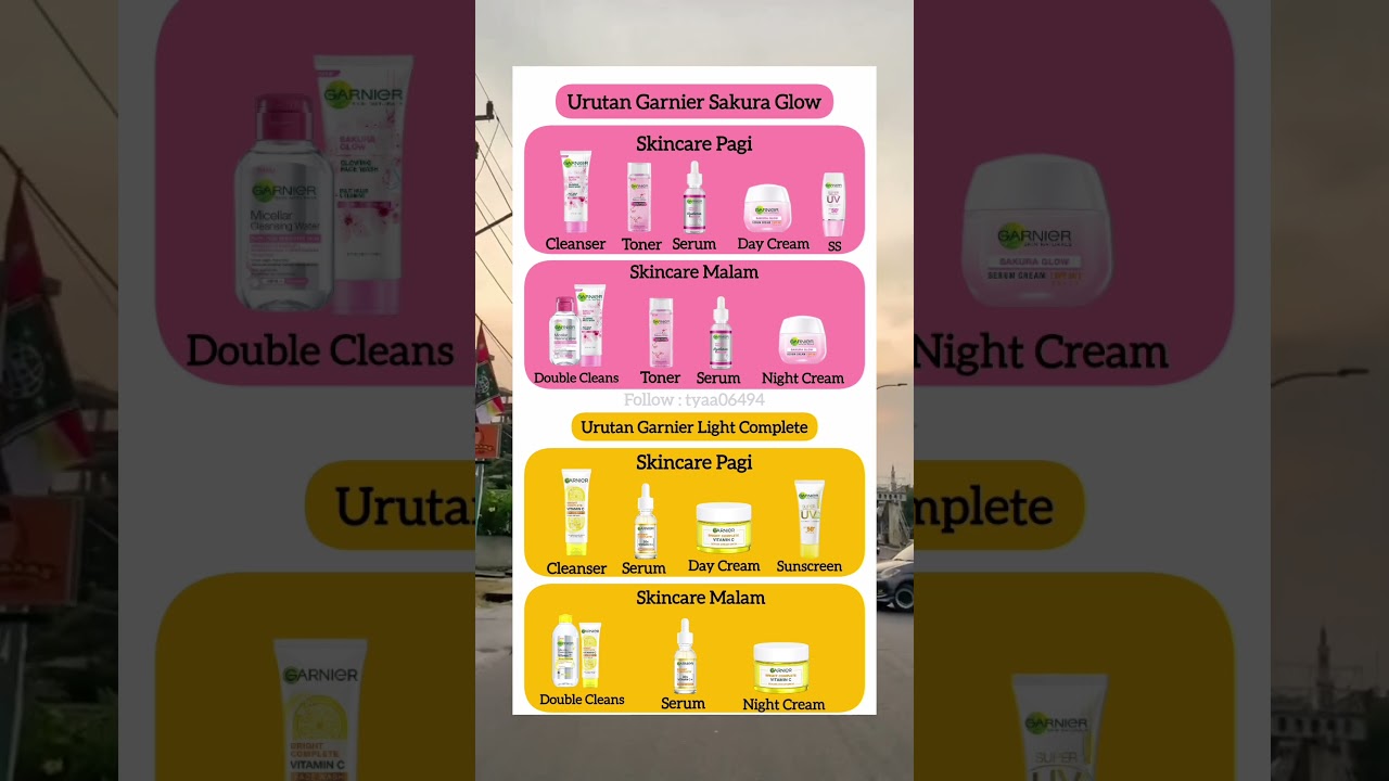 Urutan skincare Garnier 