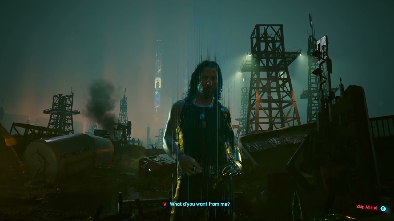 Cyberpunk 2077 Джонни Сильверхэнд и нефтяные месторождения V