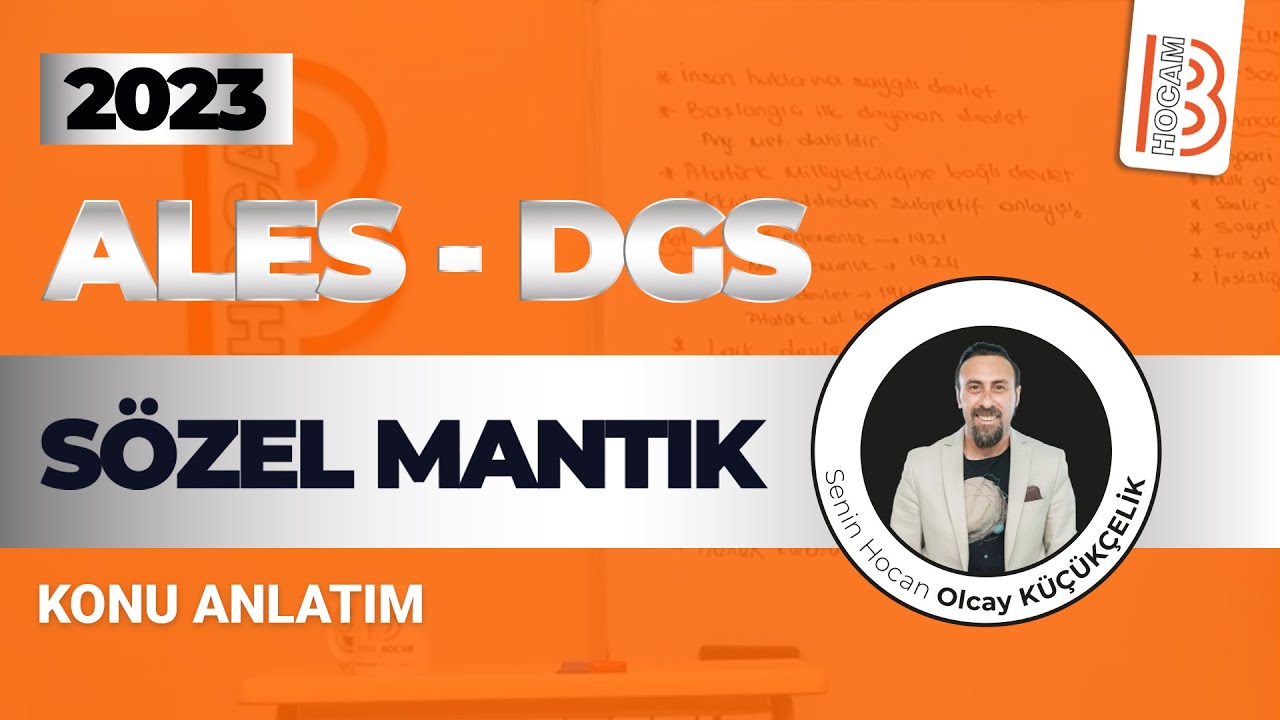1)2023 ALES - DGS Sözel Mantık - Sıralama (Mavi) - Olcay KÜÇÜKÇELİK