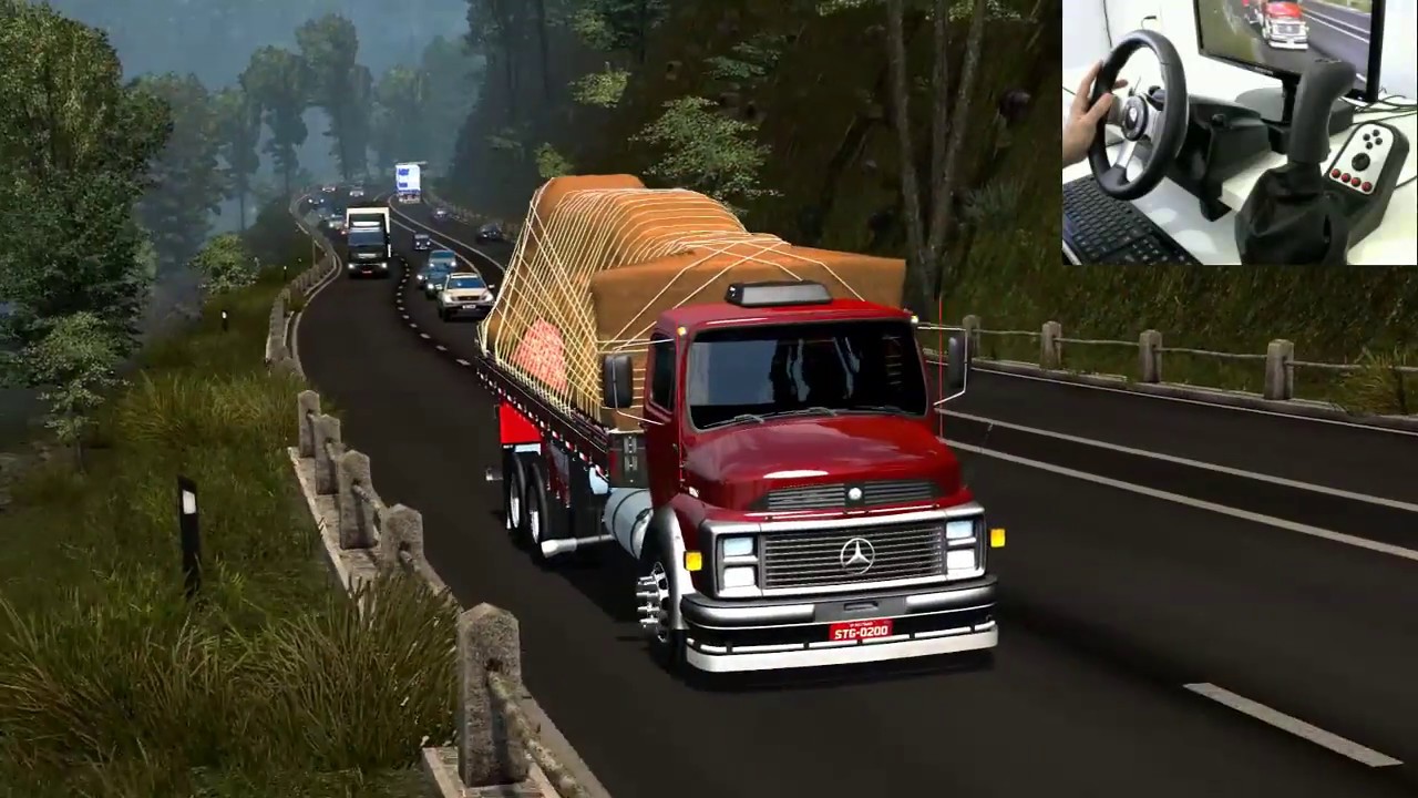 ETS 2 VIDA REAL - SERRA DO CAFEZAL - MB 15-18 - VOLANTE G27!!!