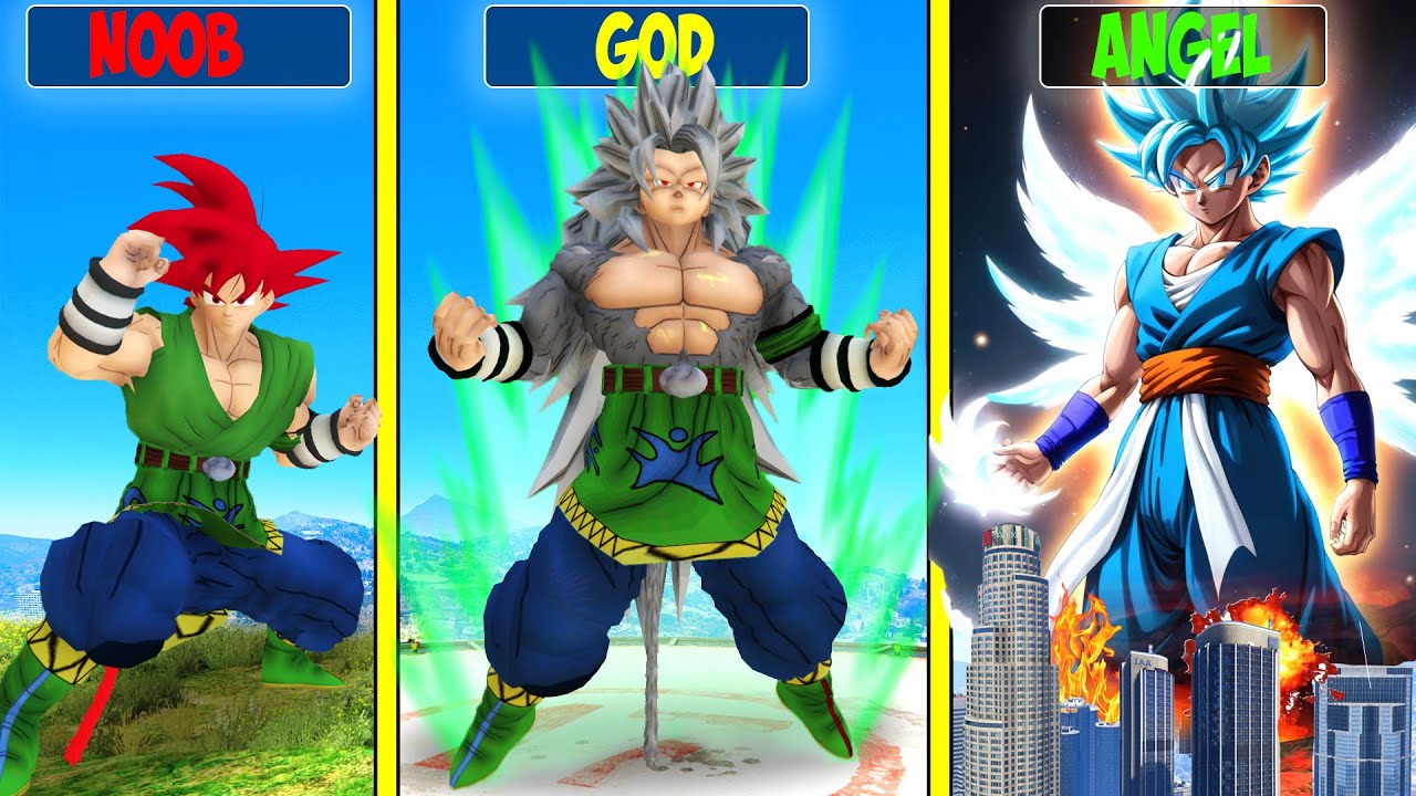 Upgrading GOKU TO ANGEL GOD GOKU in GTA 5!