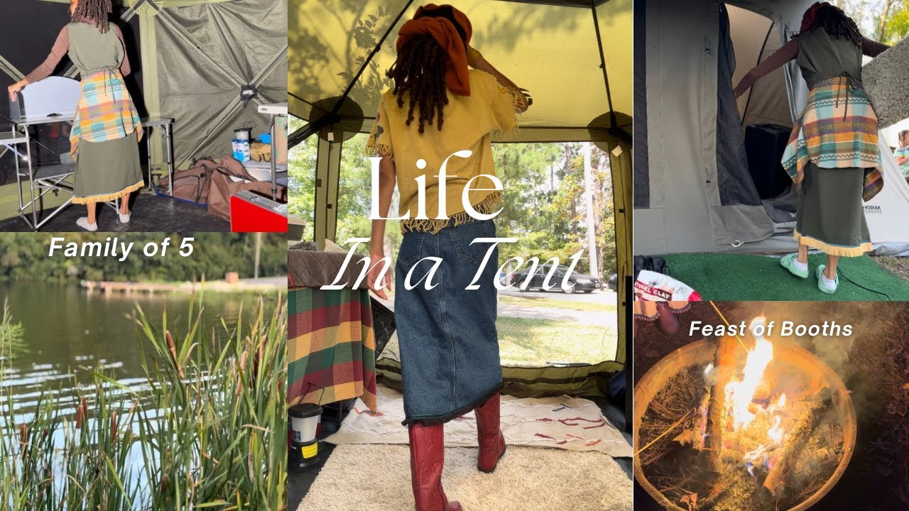 🍂⛺️ Simple life in a tent | Family of 5 | Camping Vlog pt 1.