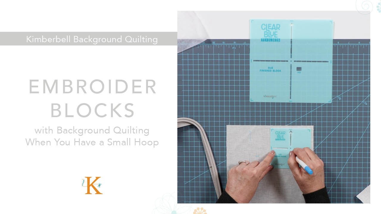 How to Embroider Blocks with Background Quilting, When You Have a Small Hoop