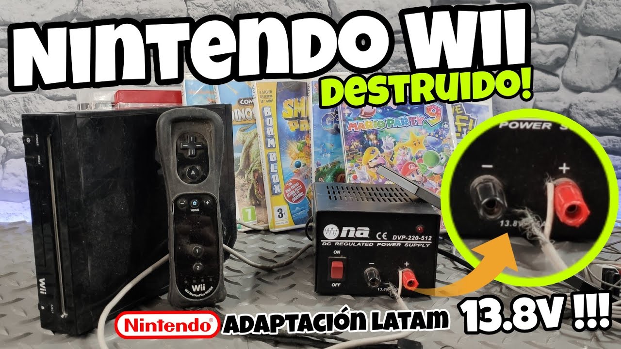 😱 Consigo un NINTENDO WII DESTRUIDO! Fuente a 13,8V QUE??? 👈😓