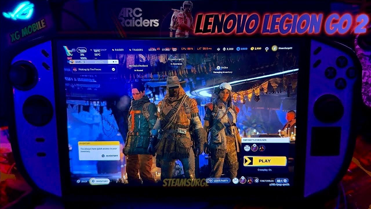 ARC Raiders | Lenovo Legion Go 2: Ryzen Z2 Extreme 1200p + XG Mobile 2025
