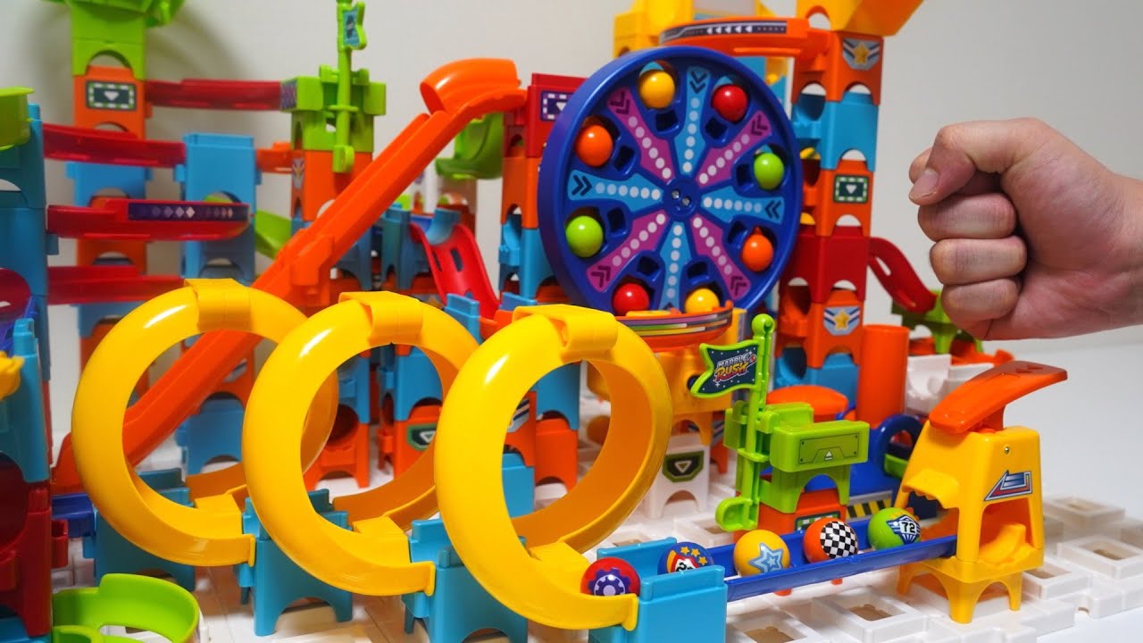 ジェットコースターマーブルランレースASMR MARBLE RUSH! 【VTech】 ULTIMATE SET and triple loop coaster
