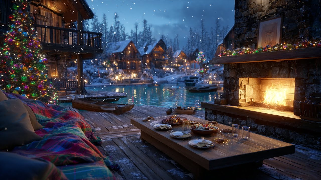 Cozy Winter Porch 🎷 Smooth Jazz Ambience for Calm, Slow and Relaxed Evenings