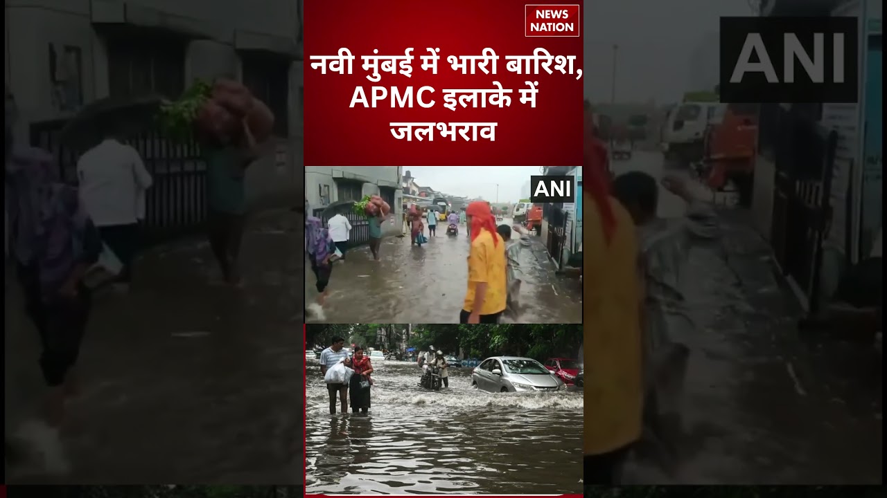Mumbai Rain Update: नवी मुंबई में भारी बारिश, APMC इलाके में जलभराव | Navi Mumbai Rain |