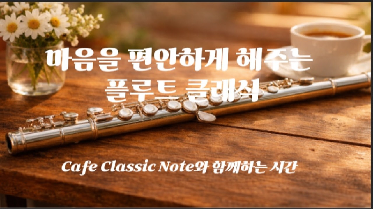 마음을 편안하게 하는 플루트 클래식 🌿 카페 힐링 음악 | Cafe Classic Note
