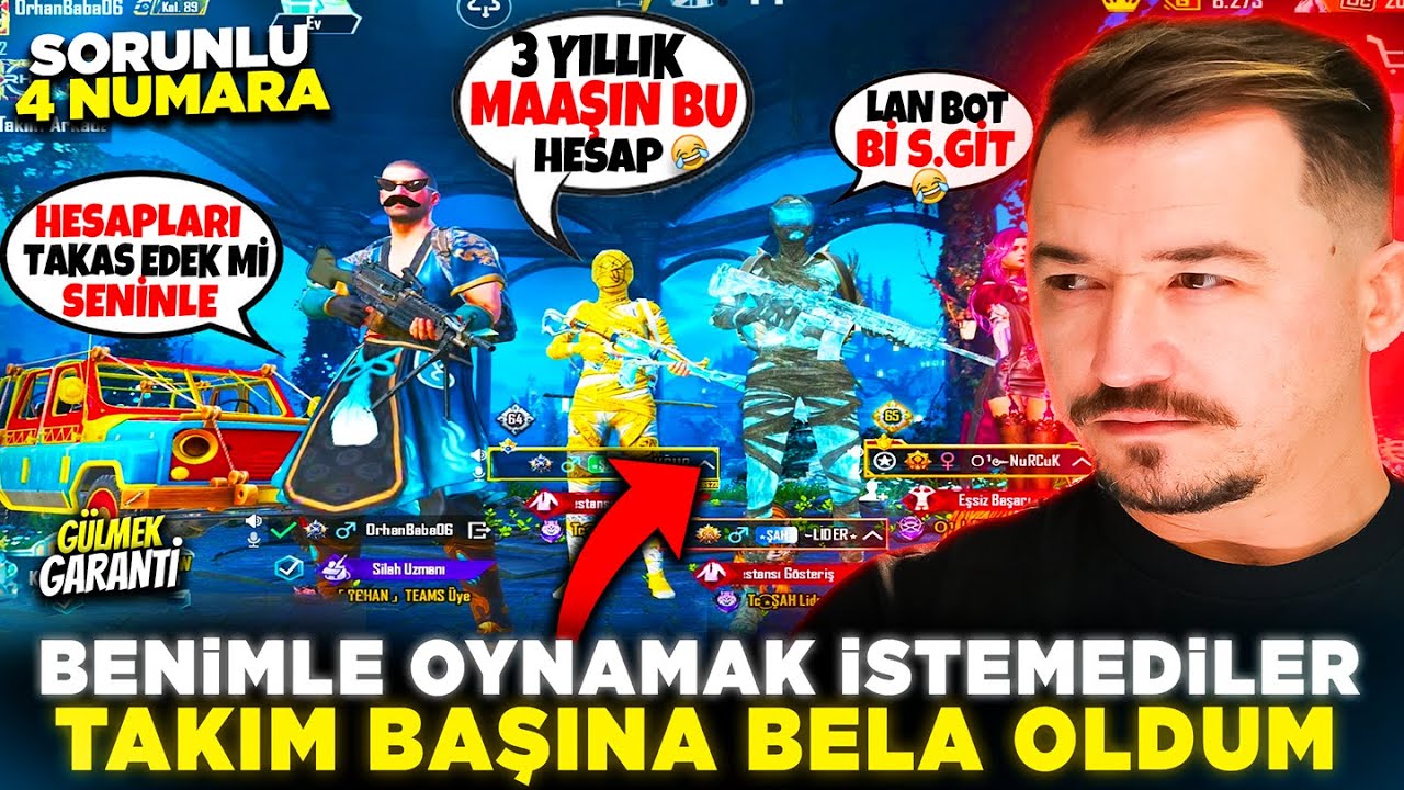 BENİMLE OYNAMAK İSTEMEDİLER TAKIMIN BAŞINA BELA OLDUM - Pubg Mobile Troll