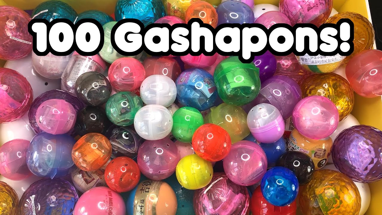 Opening all 100 Gashapons - ASMR NO TALKING Relaxing Unboxing Sounds