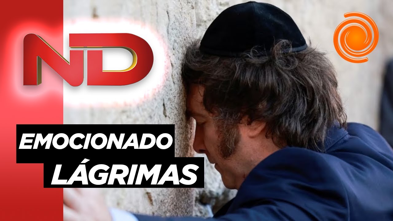 Milei LLORÓ durante su visita al Muro de los Lamentos