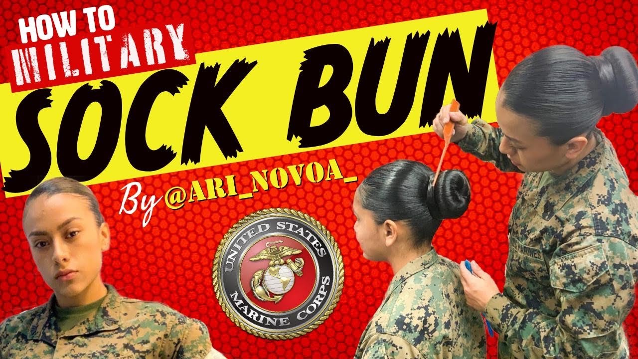MILITARY SOCK BUN| FEMALE MARINE HAIR STYLE| MARINE'S BOOTCAMP REGULATIONS| USMC BOOTCAMP