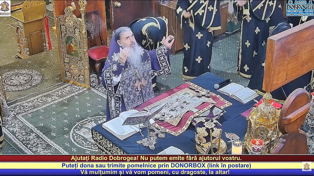 Liturghia Darurilor mai înainte sfințite, oficiată de IPS Teodosie, Arhiepiscopul Tomisului