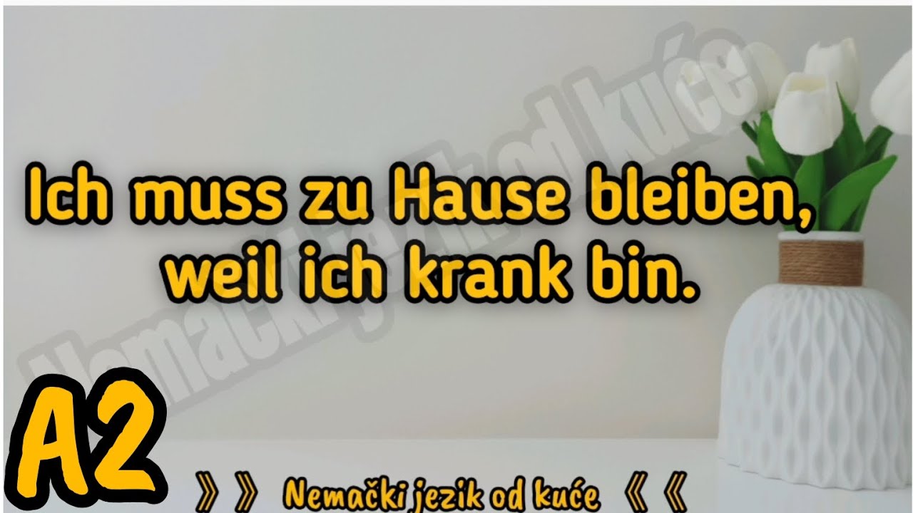VEZNIK WEIL / WEIL RECENICE U NEMACKOM JEZIKU / A2 NIVO ● Lekcija 218  ●