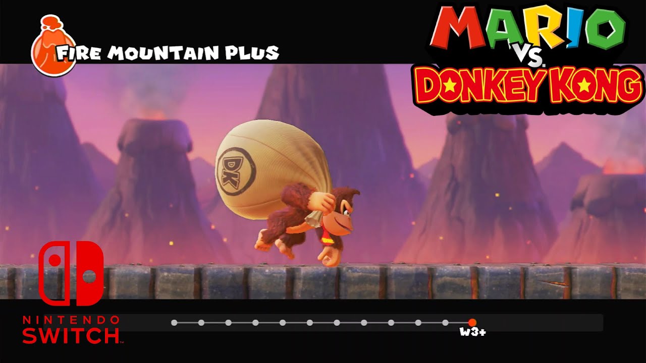 Mario vs. Donkey Kong - (World 3+) - Fire Mountain Plus