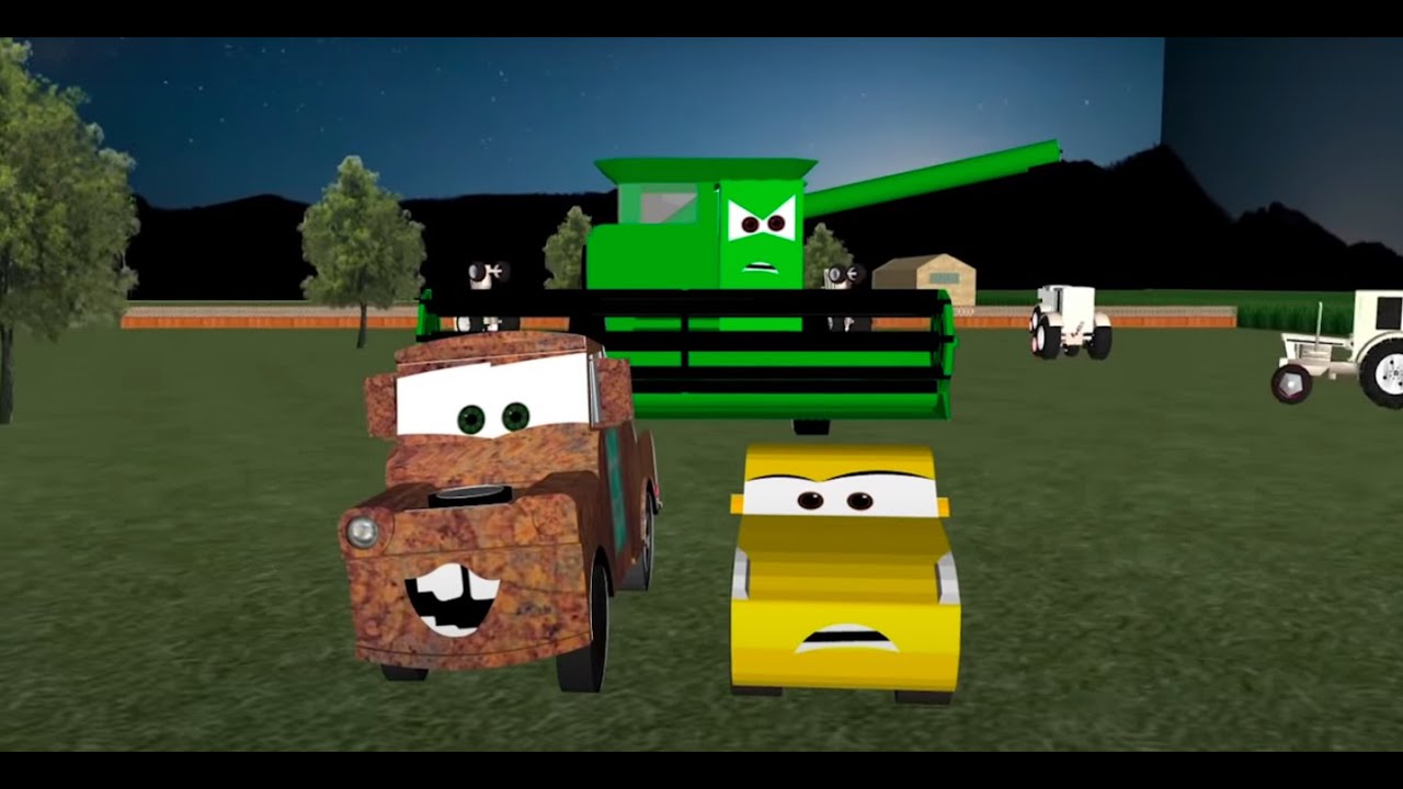 Cruz Ramirez goes Tractor Tipping - Sketchup Animation Demo