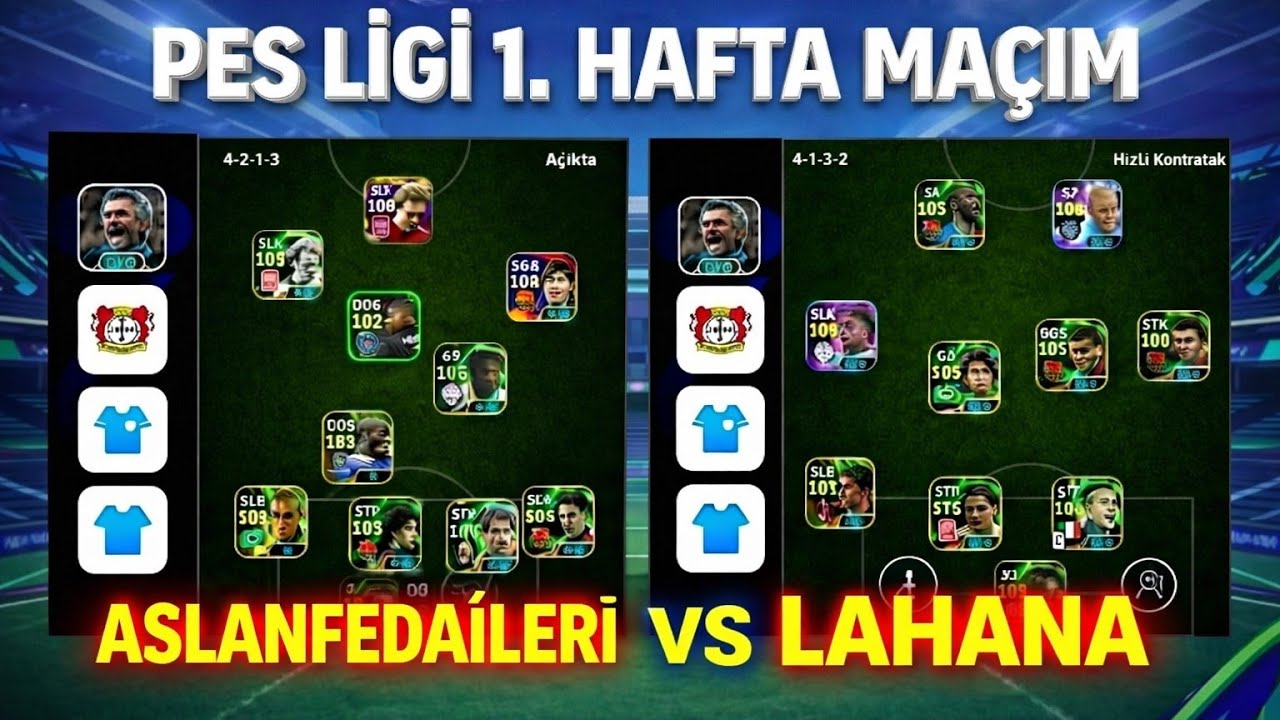EFSANE MAÇ OLDU PES LİGİ 1.HAFTA