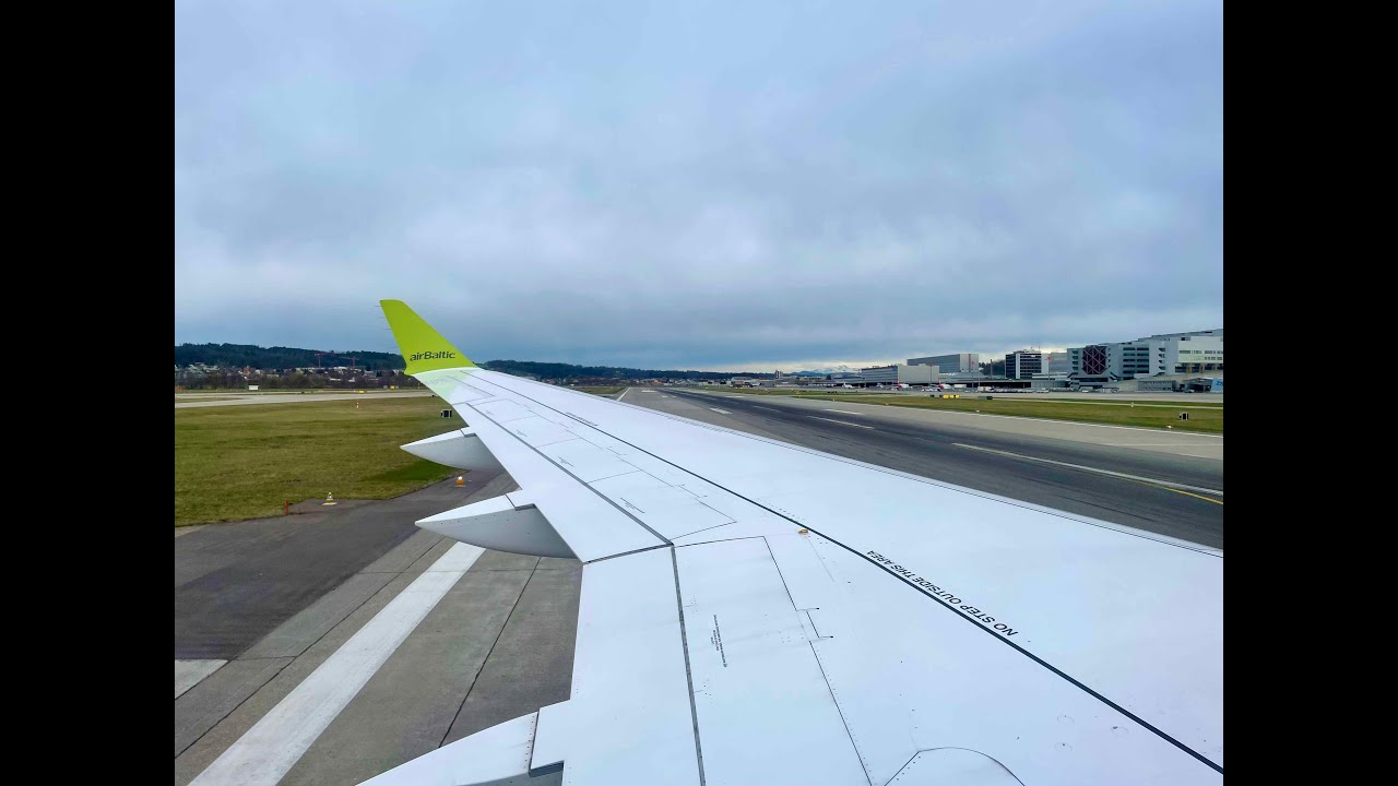 Air Baltic A220 from Copenhagen to Zurich