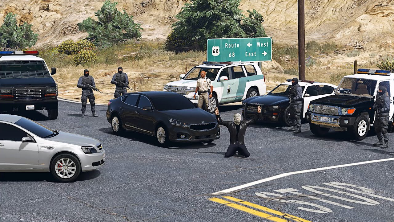 فلم سرقة الكابرس اقوى مطاردة بتشوفها | جنن الدوريات راعي الكادينزا قراند 5 GTA V
