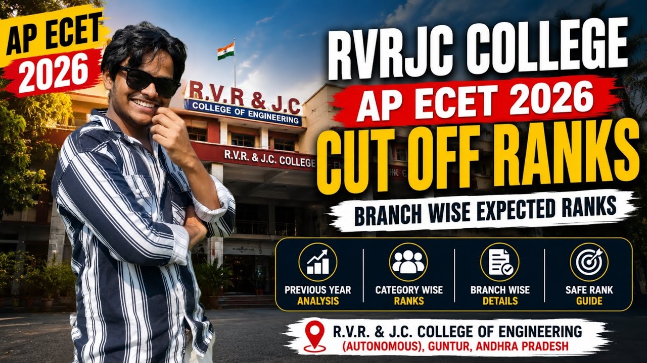 RVR&JC COLLEGE ll previous year ECET cutoff ranks Branch wise l guntur l balu universe l #apecet2026