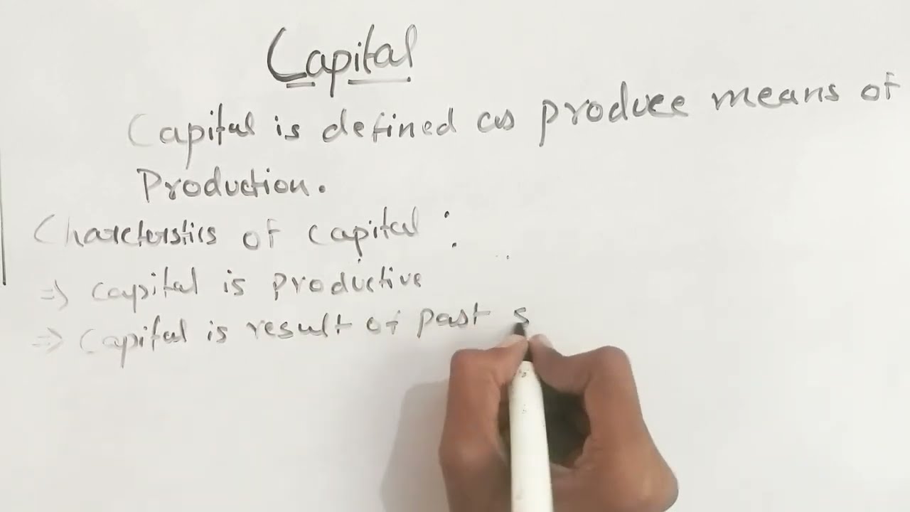 Capital class 10 economics ICSE.
