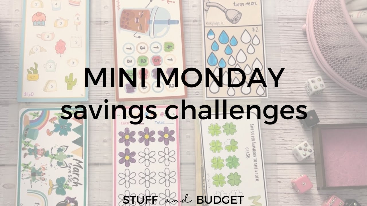 Mini Monday Savings Challenges | Join me and see if I finish any today!
