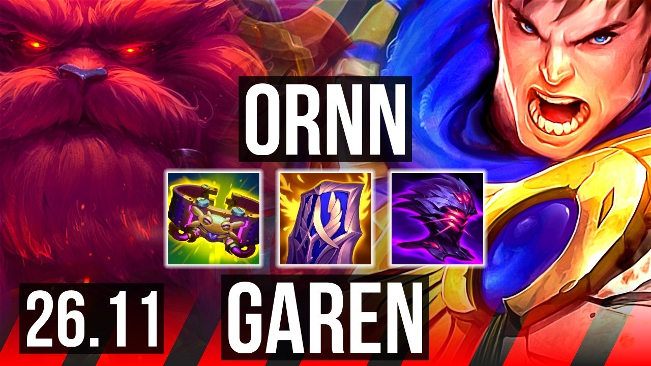 ORNN vs GAREN (TOP) | EUW Master | 26.11
