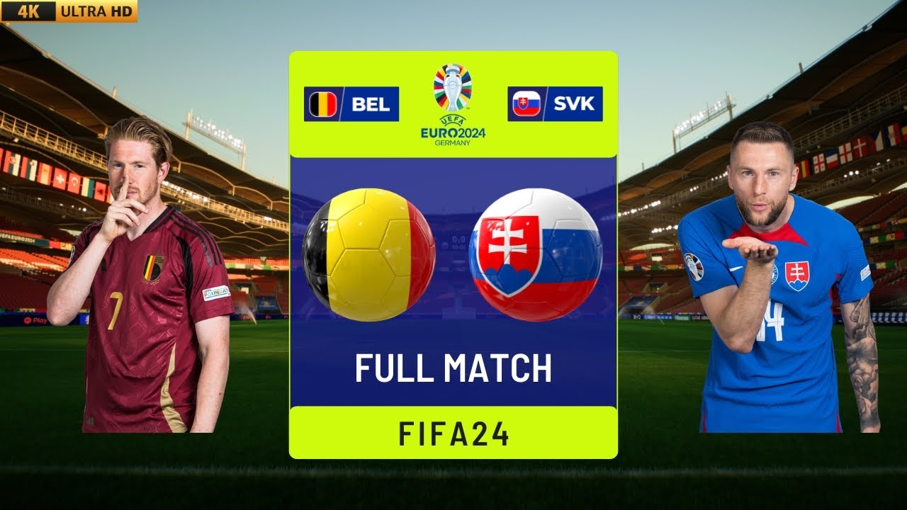 Belgium vs. Slovakia- UEFA EURO 2024 | Group Stage | Full Match All Goals | EA FC 24  PC Gameplay