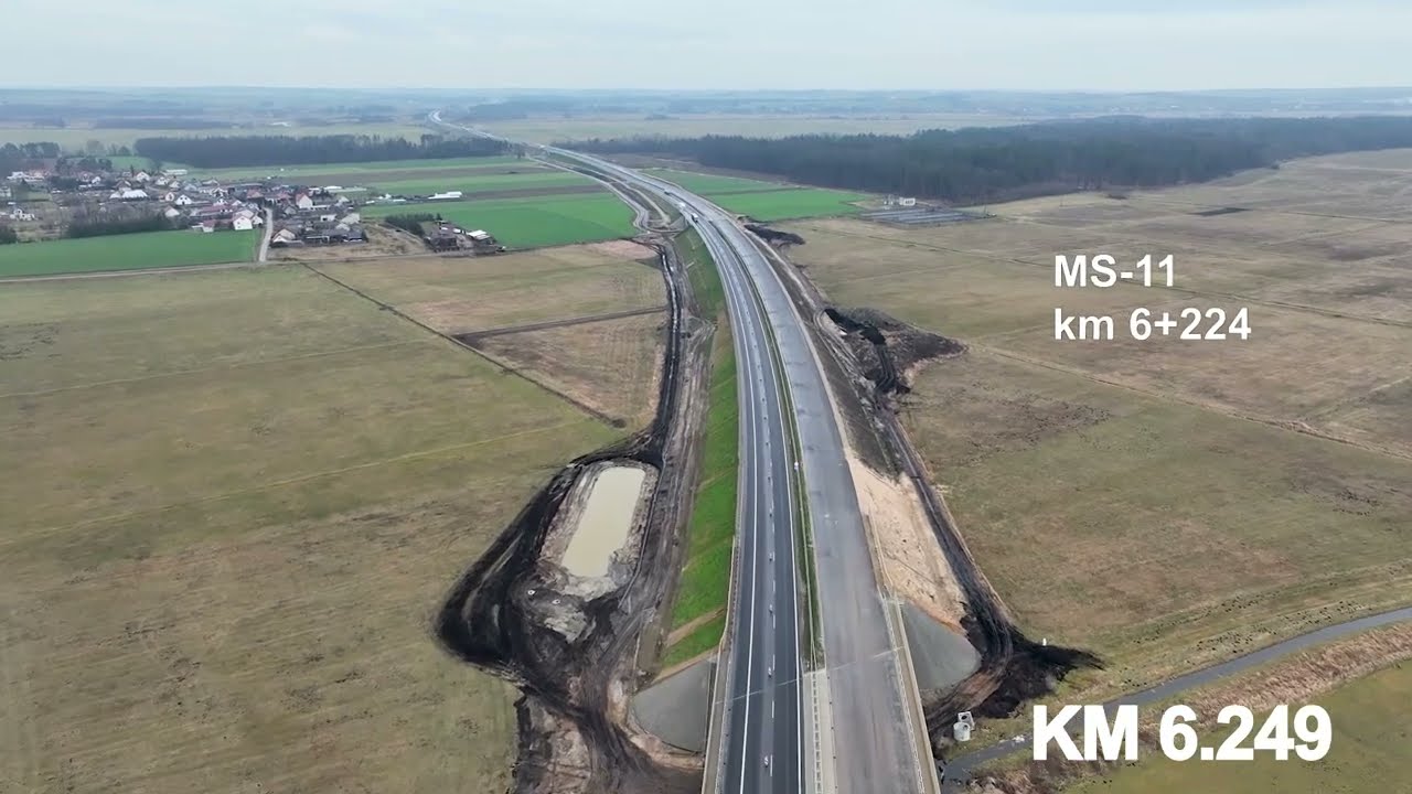 S61 Łomża – Kolno - film z powietrza - Styczeń 2025