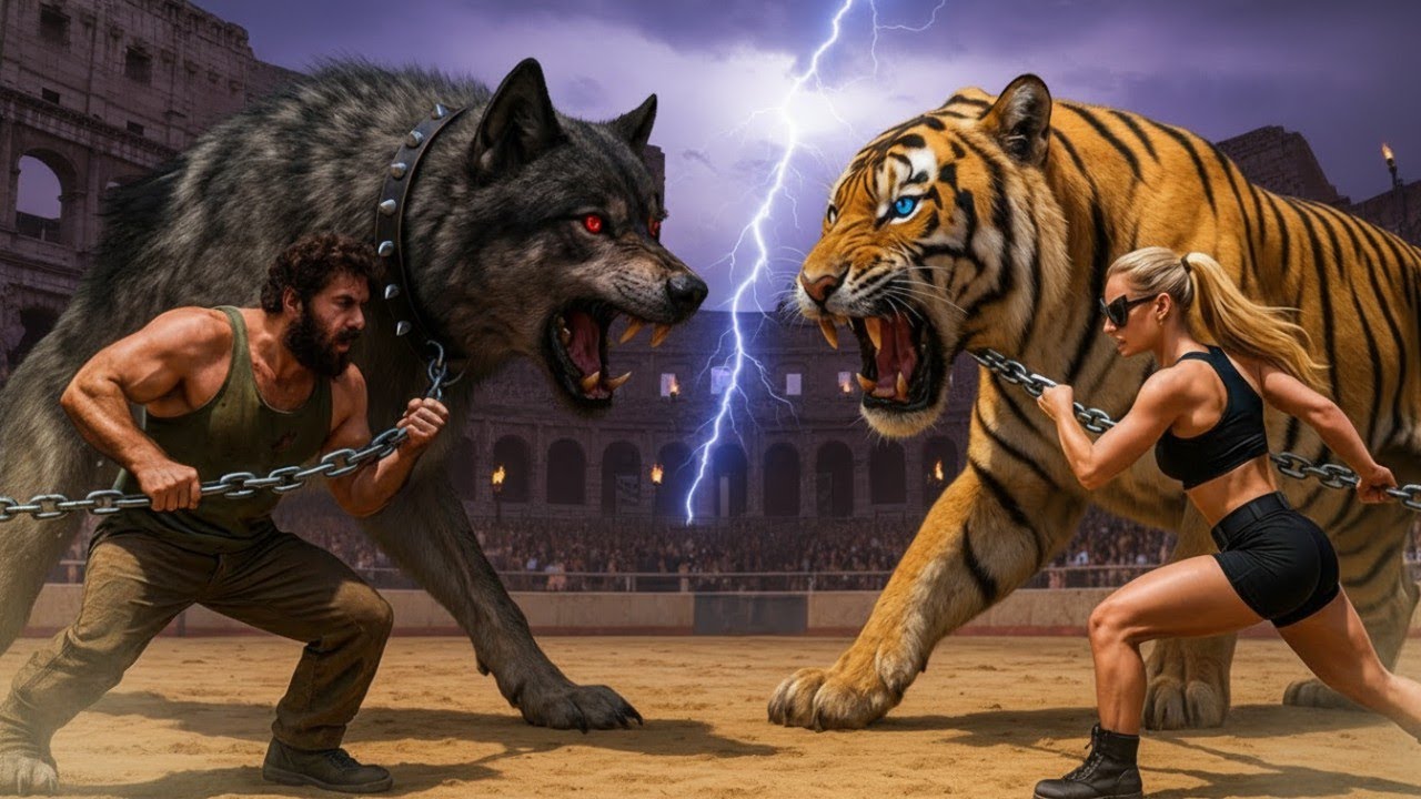 🔥⚔️ Golden Tiger vs Black Wolf 🐯🐺 | The Most Savage Clash of the Wild! 💥