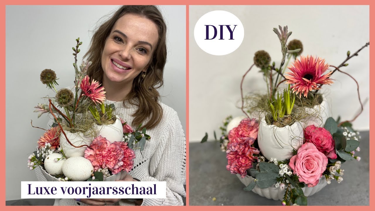 Voorjaarsbloemstuk 🌷 | Paasbloemstuk | Cursus Bloemschikken #342  |Carlein Tukkers