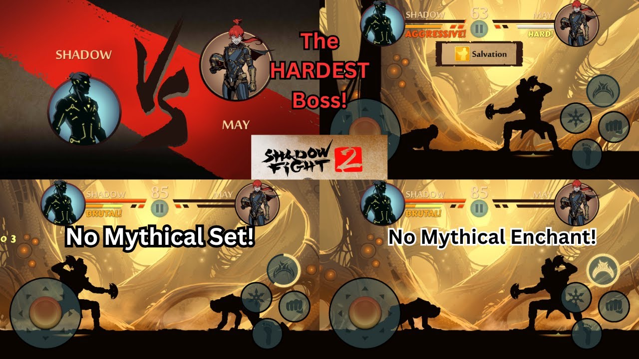 Shadow Fight 2 | Shadow VS MAY - The HARDEST BOSS of Game! | TOUGH FIGHT! | #shadowfight2 #youtube