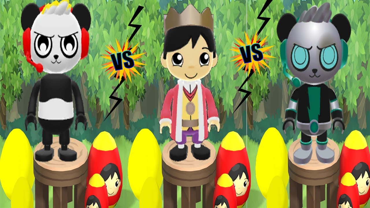 Tag with Ryan: Como Panda vs Royal Ryan vs Spy Combo Panda - All Costumes Unlocked All Vehicles