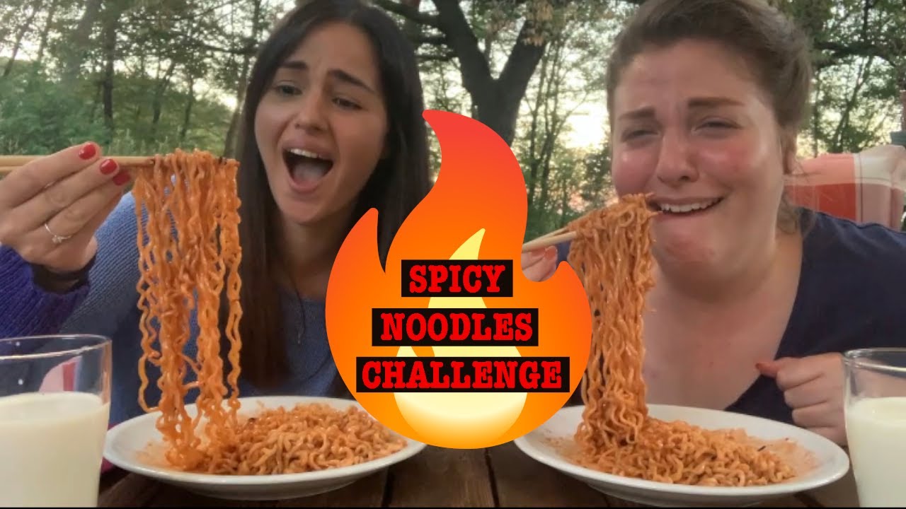 NO ASMR | SPICY NOODLES CHALLENGE CON @isa_vita_inglese 🔥🌶