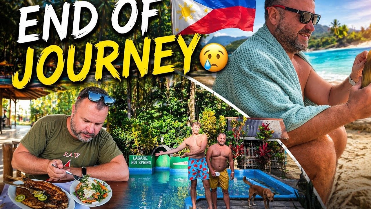 Our FINAL Philippines Travel Vlog 🇵🇭 Hidden Beach + Hot Springs (Unreal Ending!)