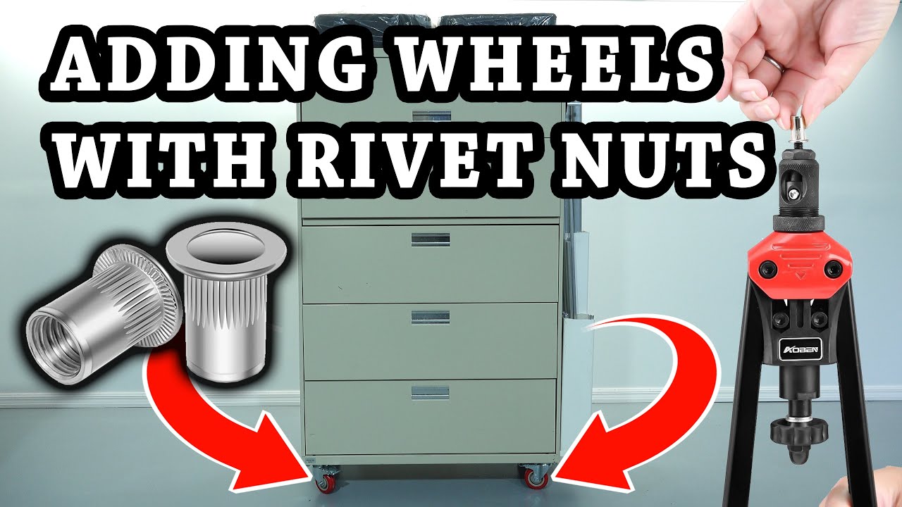 Cheap Cabinet Storage - How To Add Wheels Using Rivet Nuts