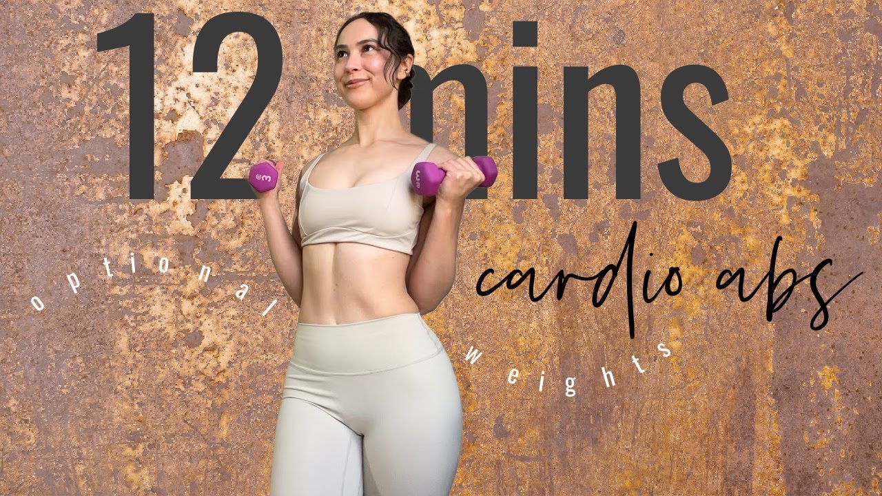 12 MINS CARDIO ABS STANDING ABS WORKOUT | hybrid series optional weights cardio boxing workout