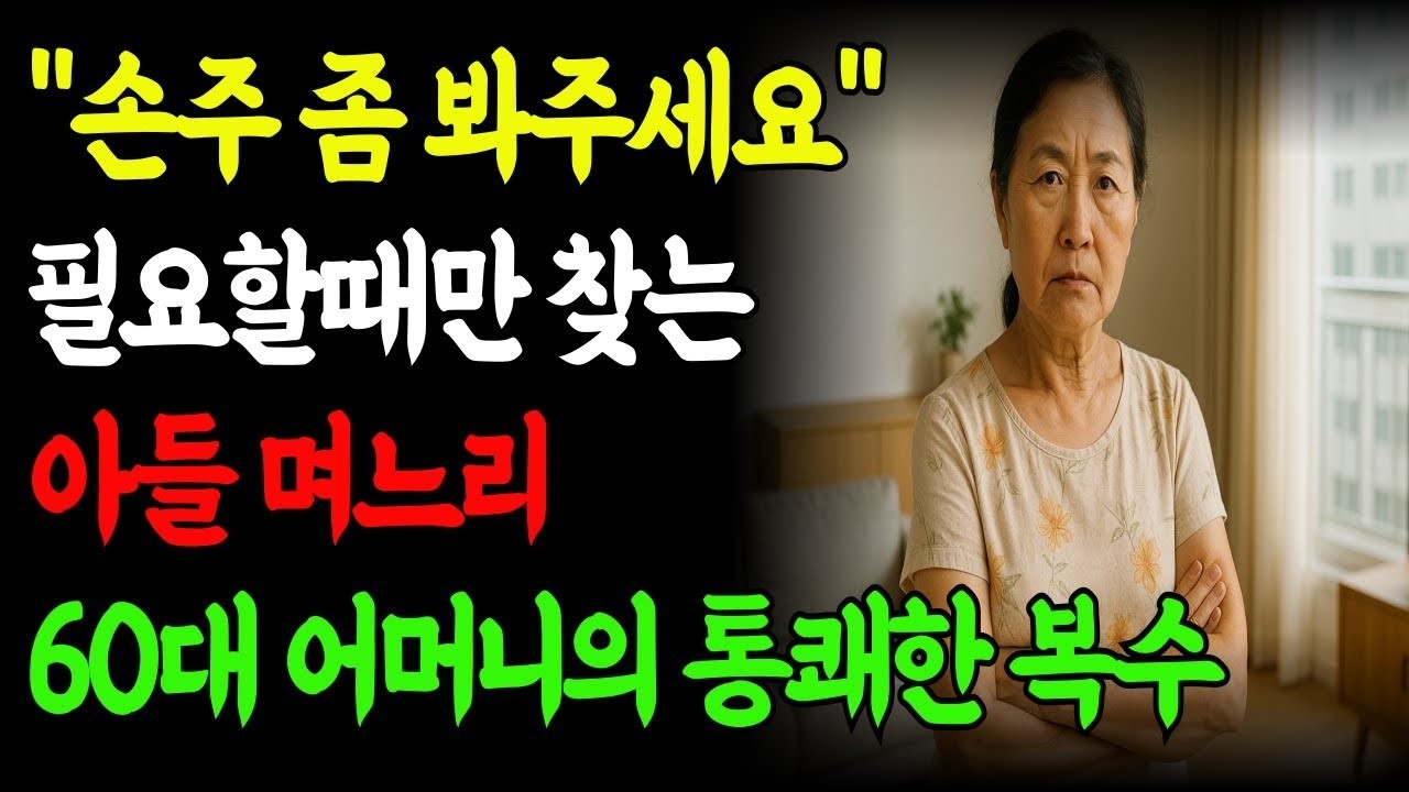 필요할때만 찾는 아들 며느리, 무료 베이비시터 취급하길래 복수한 60대 어머니 | 노후사연 | 삶의지혜 | 부모자식 | 고부갈등 | 유산상속 | 인생2막 | 오디오북| 사연라디오
