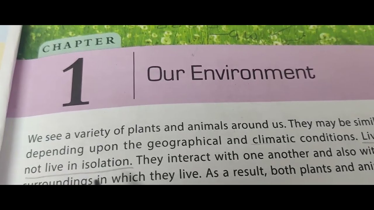 DAV SCIENCE CLASS 6 CH-1 OUR ENVIRONMENT 