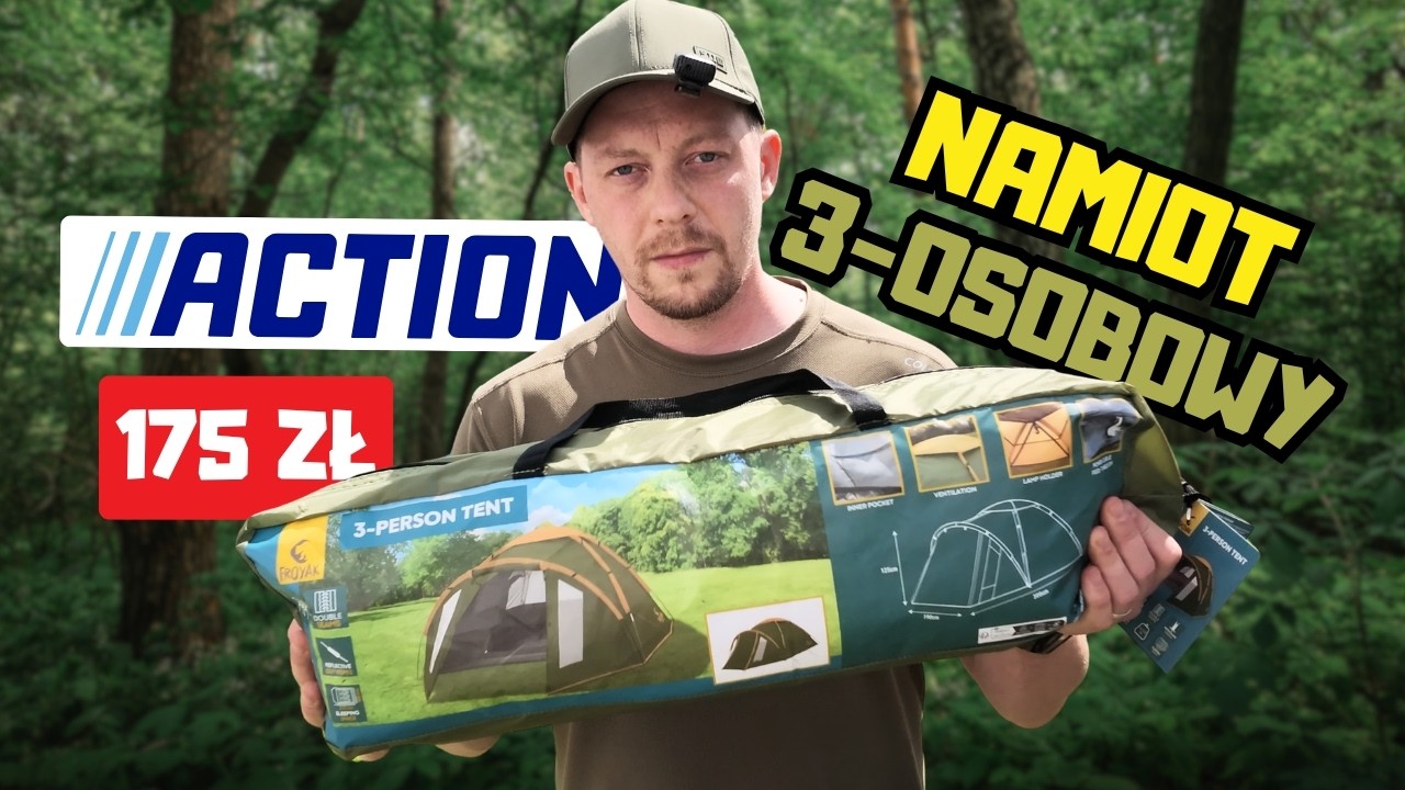Namiot 3 osobowy z Action za 175 PLN | Kopułowy Froyak