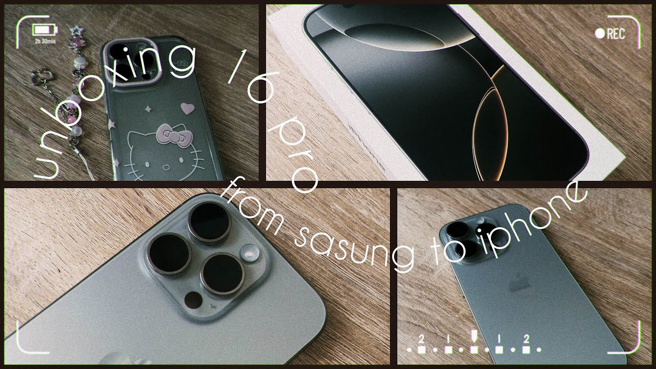 unboxing 16 pro natural titanium ! // asmr unboxing iphone with lofi music