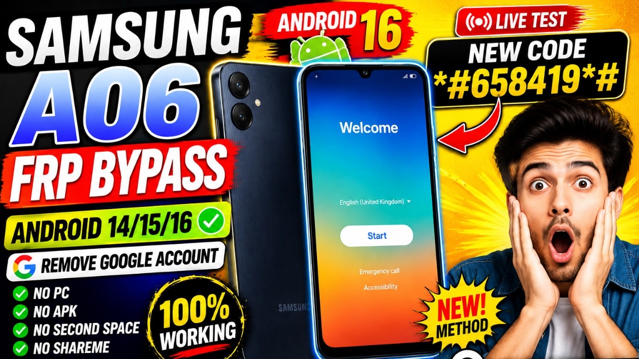 📱 Samsung A06 FRP Bypass Android 15 (2026) 🔥 Google Account Unlock Without PC | Latest Working Metho