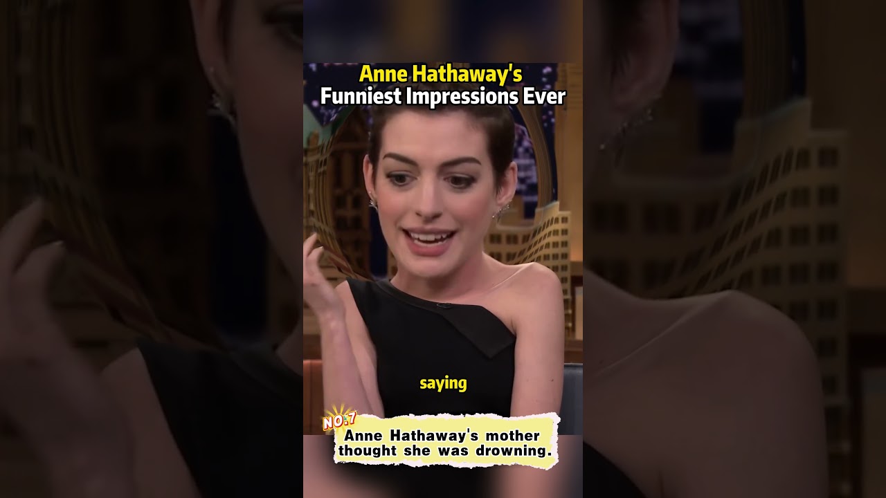 Anne Hathaway&rsquo;s funniest impressions ever #annehathaway #impressions #iconic #funnymoments