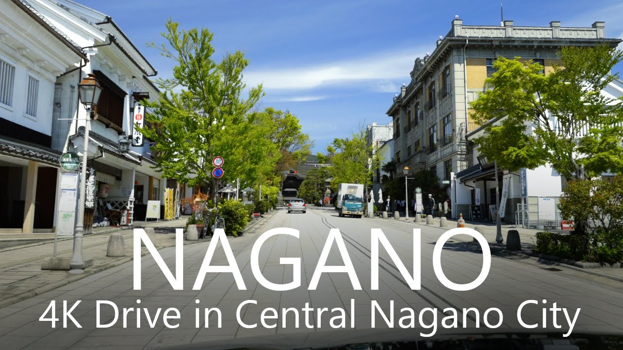 4K Nagano City Drive [Revised] | Showa-dori Ave. to City Center 長野市ドライブ