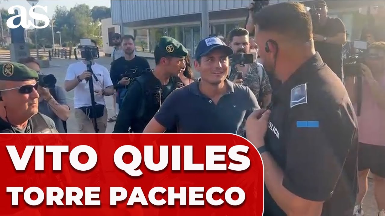 VITO QUILES abandona TORRE PACHECHO escoltado por la POLICÍA