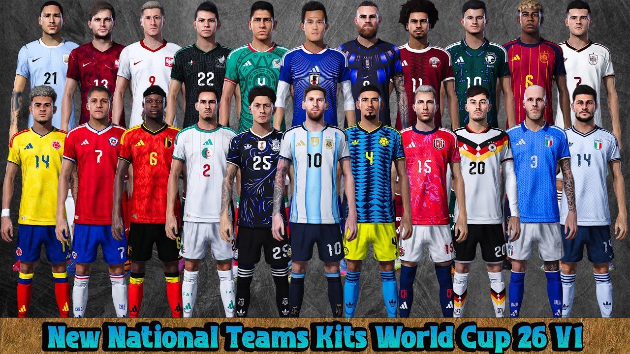 New National Teams Kits World Cup 26 V1 - PES 2021 & Football Life 2026