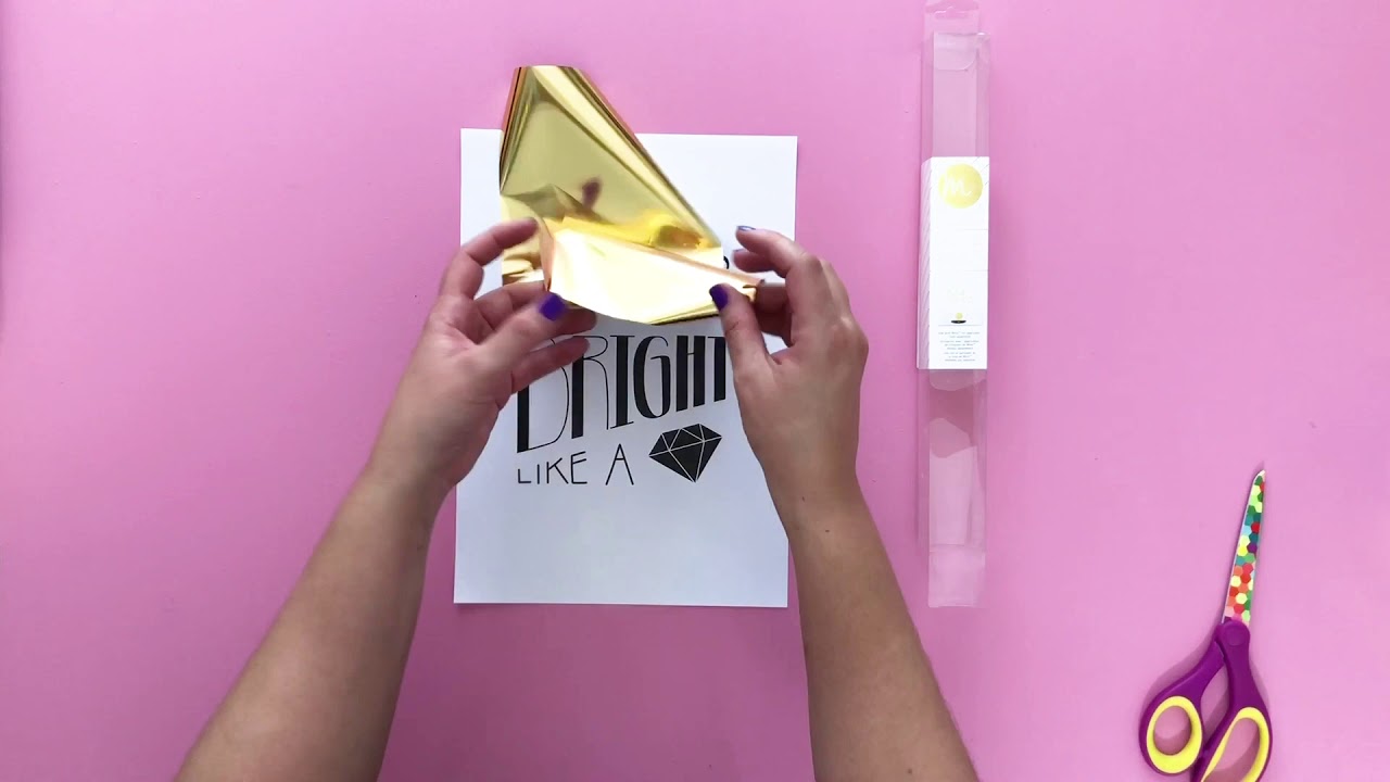 Use a laminator to apply a metallic foil finish to wall art